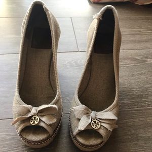 Authentic Tory Burch wedge espadrilles